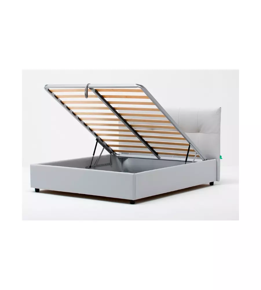 LETTO MATRIMONIALE CONTENITORE "EASY" PERLA 160X190 CM